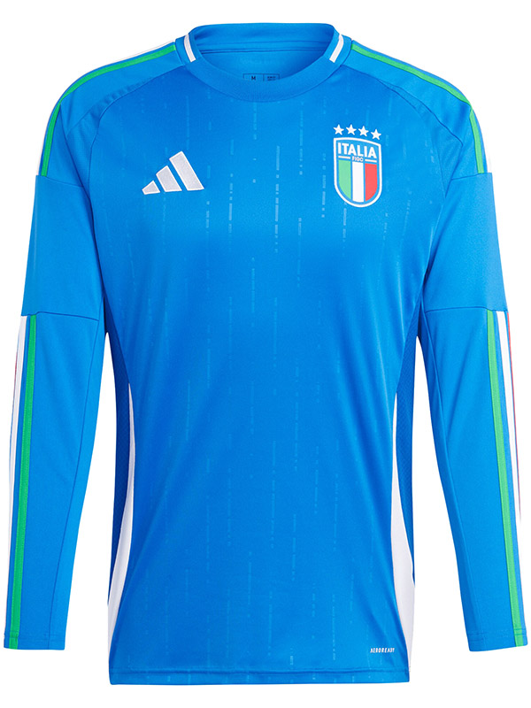 Italia maglia a maniche lunghe per la casa divisa da calcio da uomo prima divisa sportiva da calcio maglia Euro 2024
